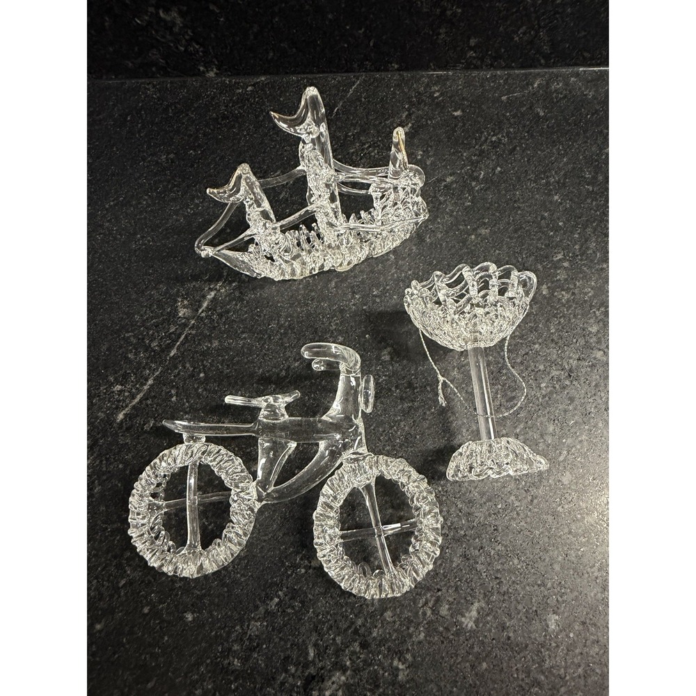 Vintage Mixed Glass Christmas Ornaments Lot Icicles Animals Hearts Shoe Tree 40+ - Picture 6 of 14